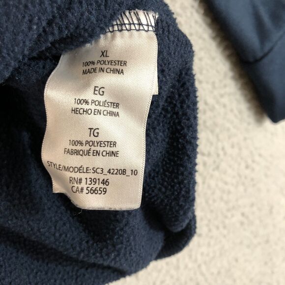 FC Barcelona Hoodie Men XL Navy Blue‎ Sweatshirt Sportswear Soccer Football Logo - Picture 4 of 7